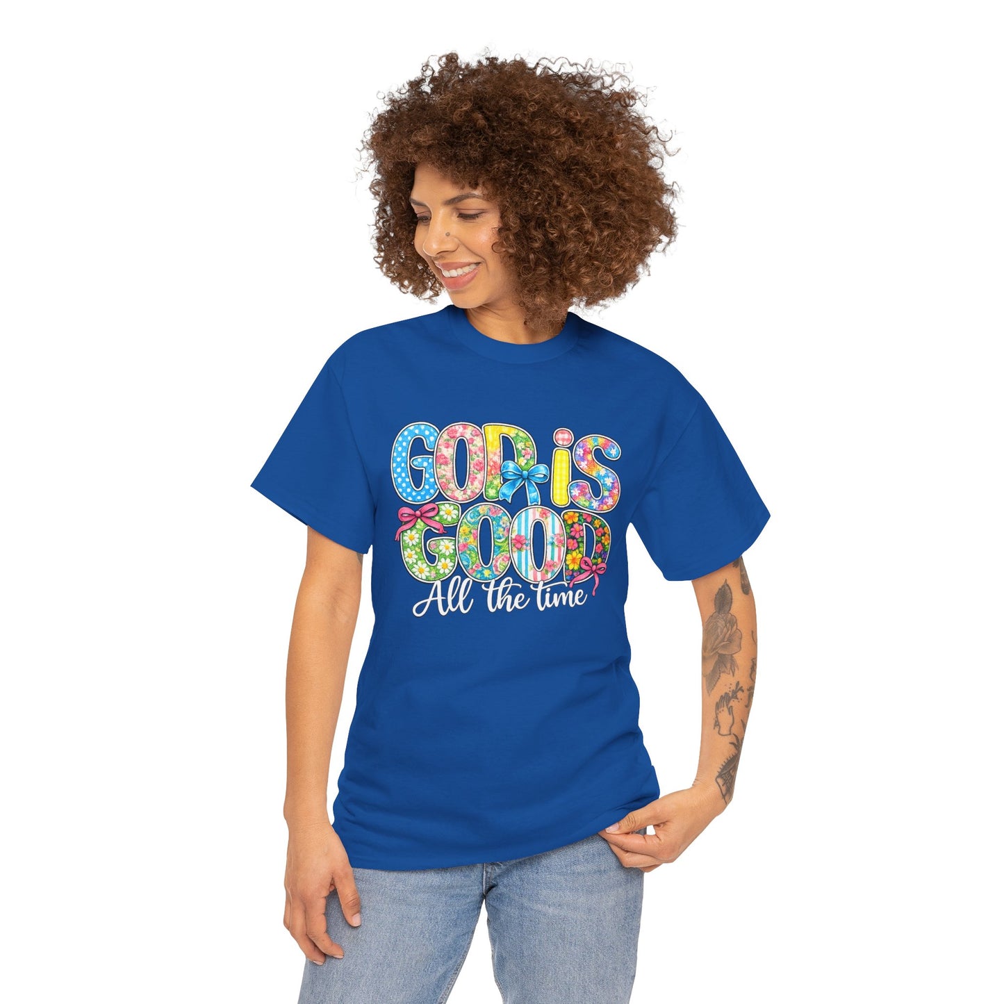 God Is Good All The Time T-Shirt — Colorful Faith Graphic Tee