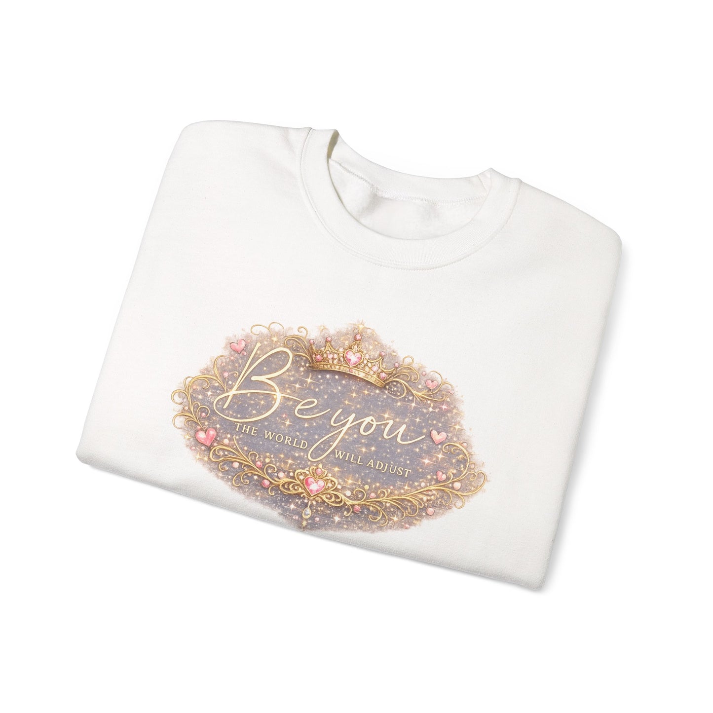 Be You Glitter Crewneck Sweatshirt — Inspirational Sparkle Graphic Sweatshirt