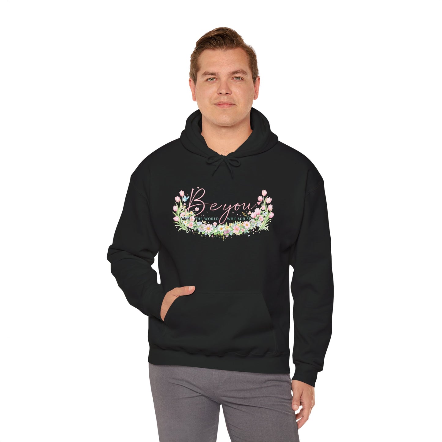 Bougainvillea Floral Hoodie — Pastel Garden Comfort Sweatshirt