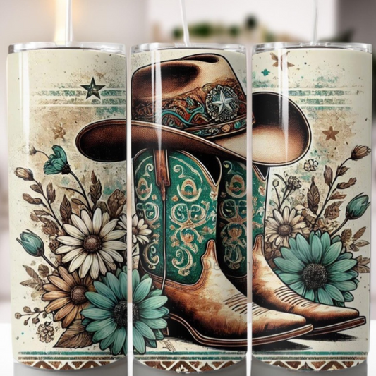 Western Boots and Hat 20oz Tumbler