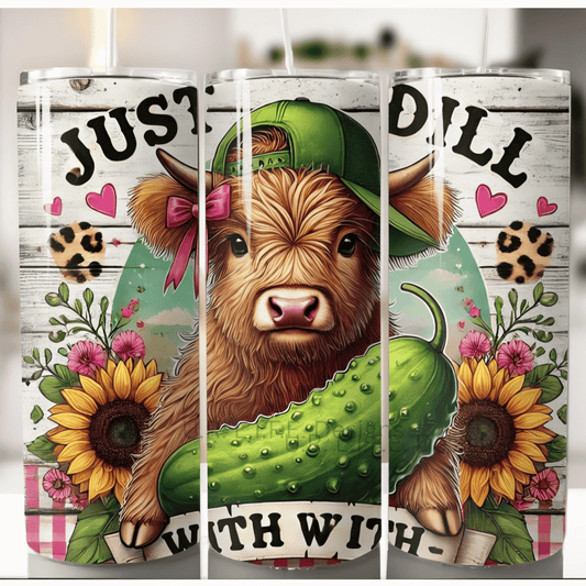 Just Dill With It Cow and Pickle 20oz Tumbler