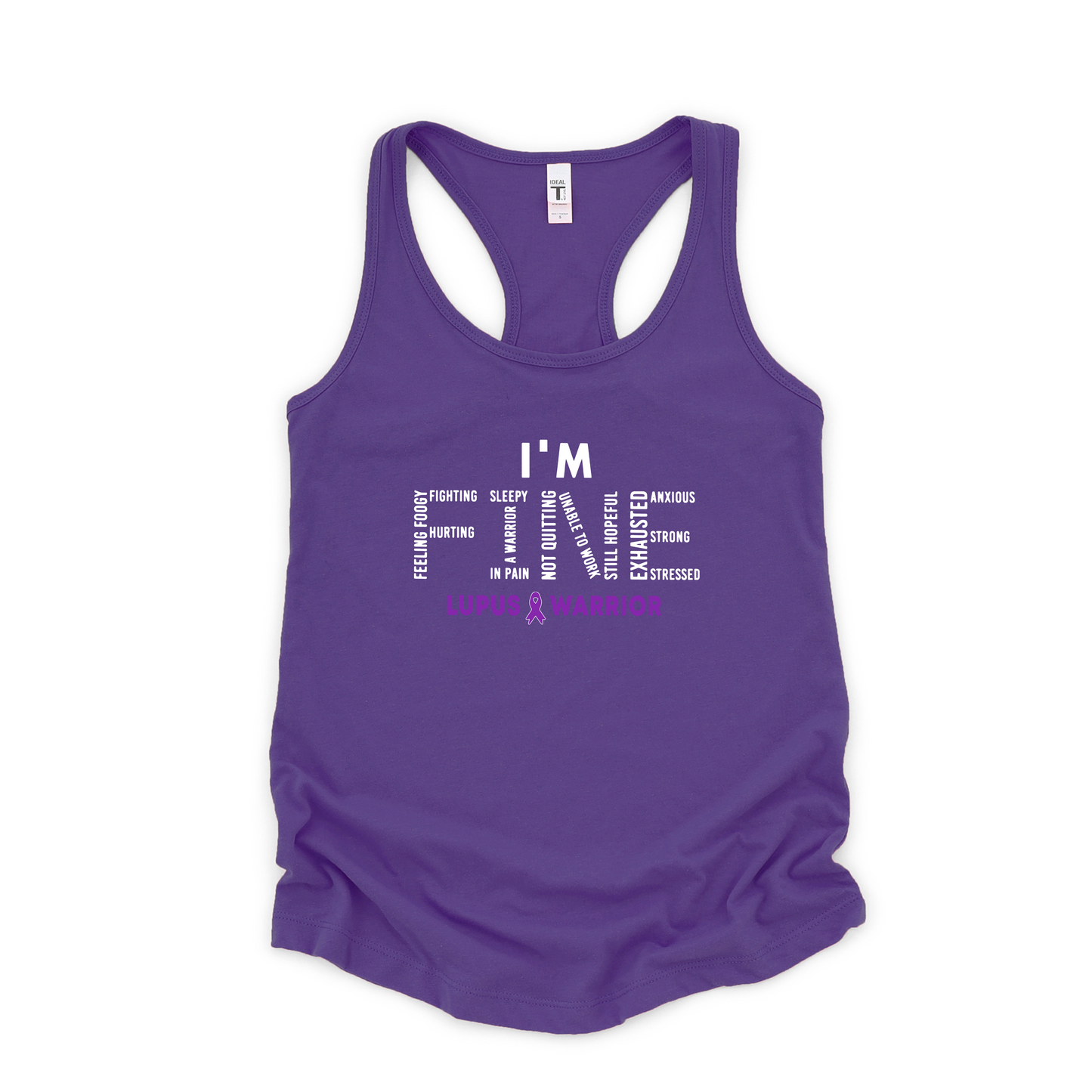 Lupus I'm Fine Racerback Tank