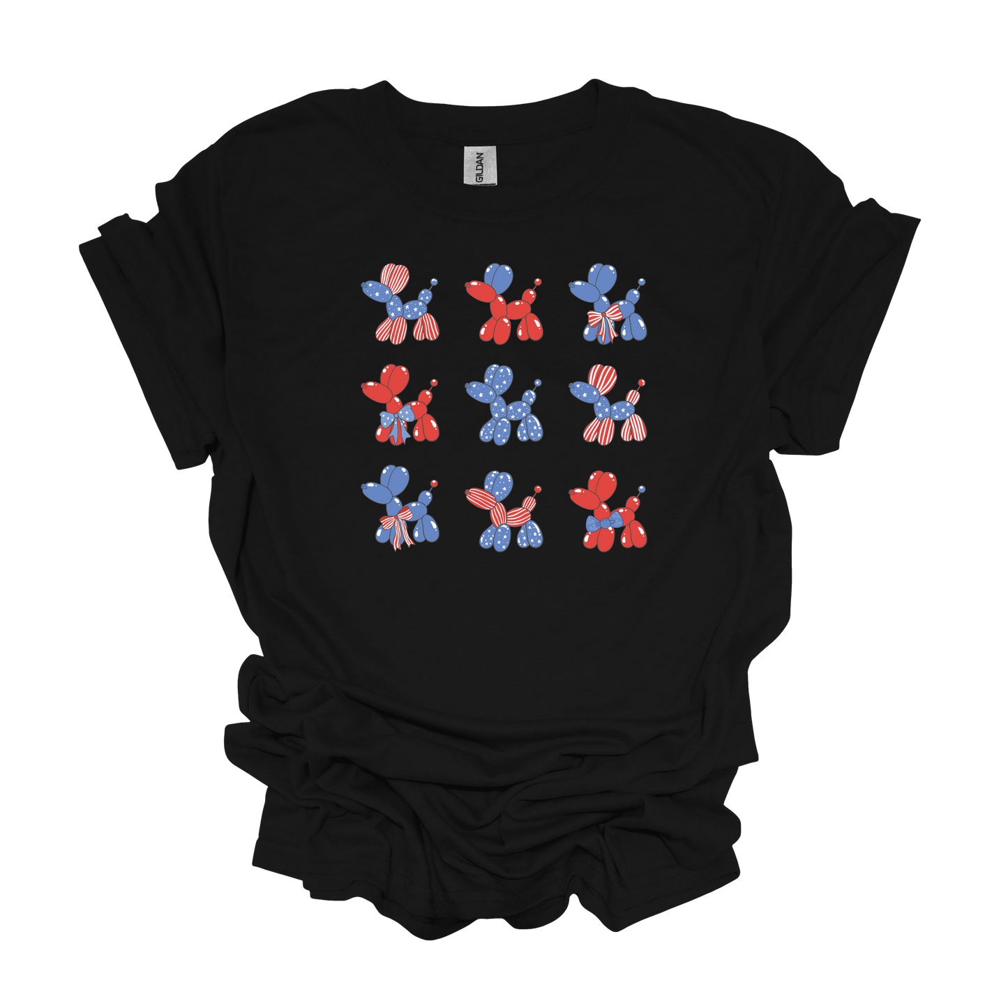 Gilden Ballon Dogs t-shirt 4th of July Memorial Day Veterans Day