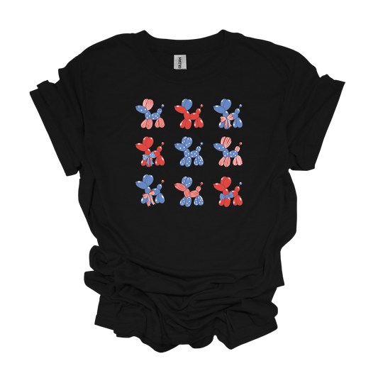 Gilden Ballon Dogs t-shirt 4th of July Memorial Day Veterans Day