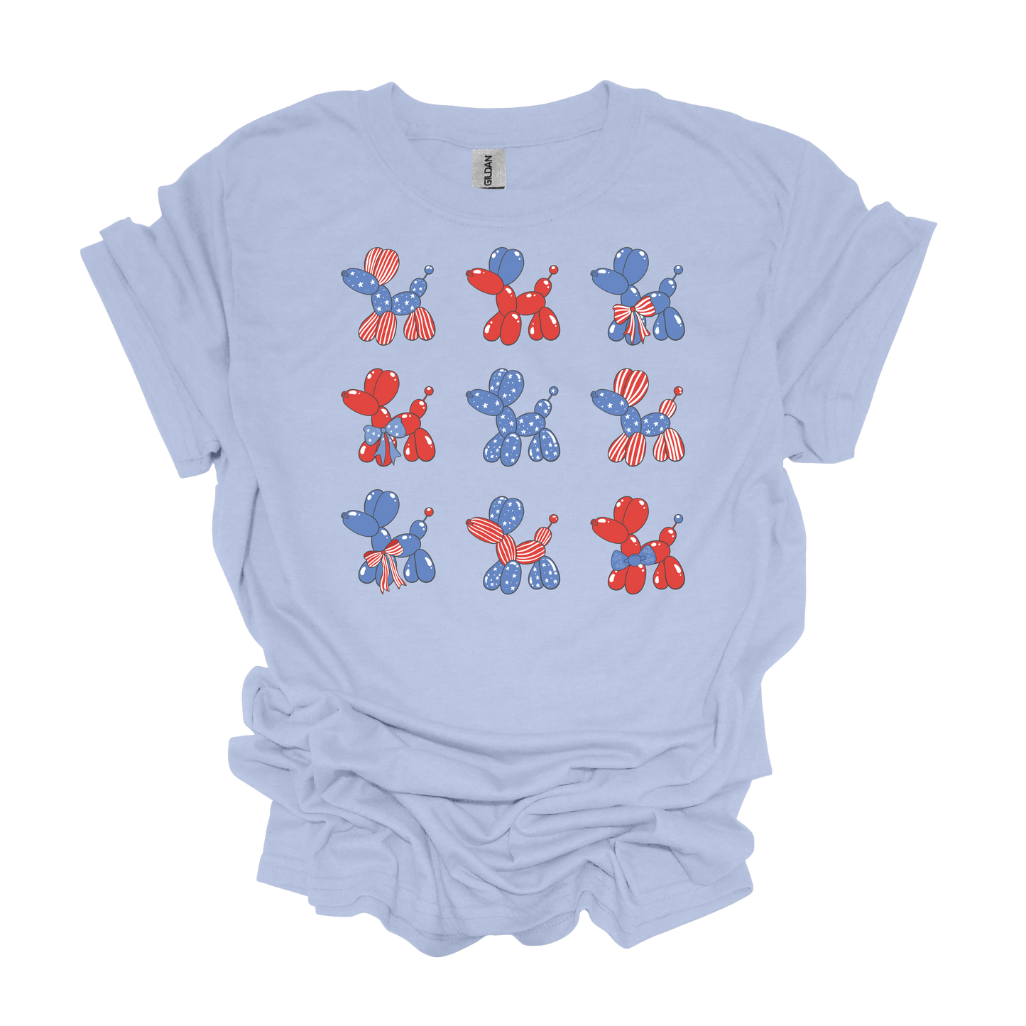Gilden Ballon Dogs t-shirt 4th of July Memorial Day Veterans Day
