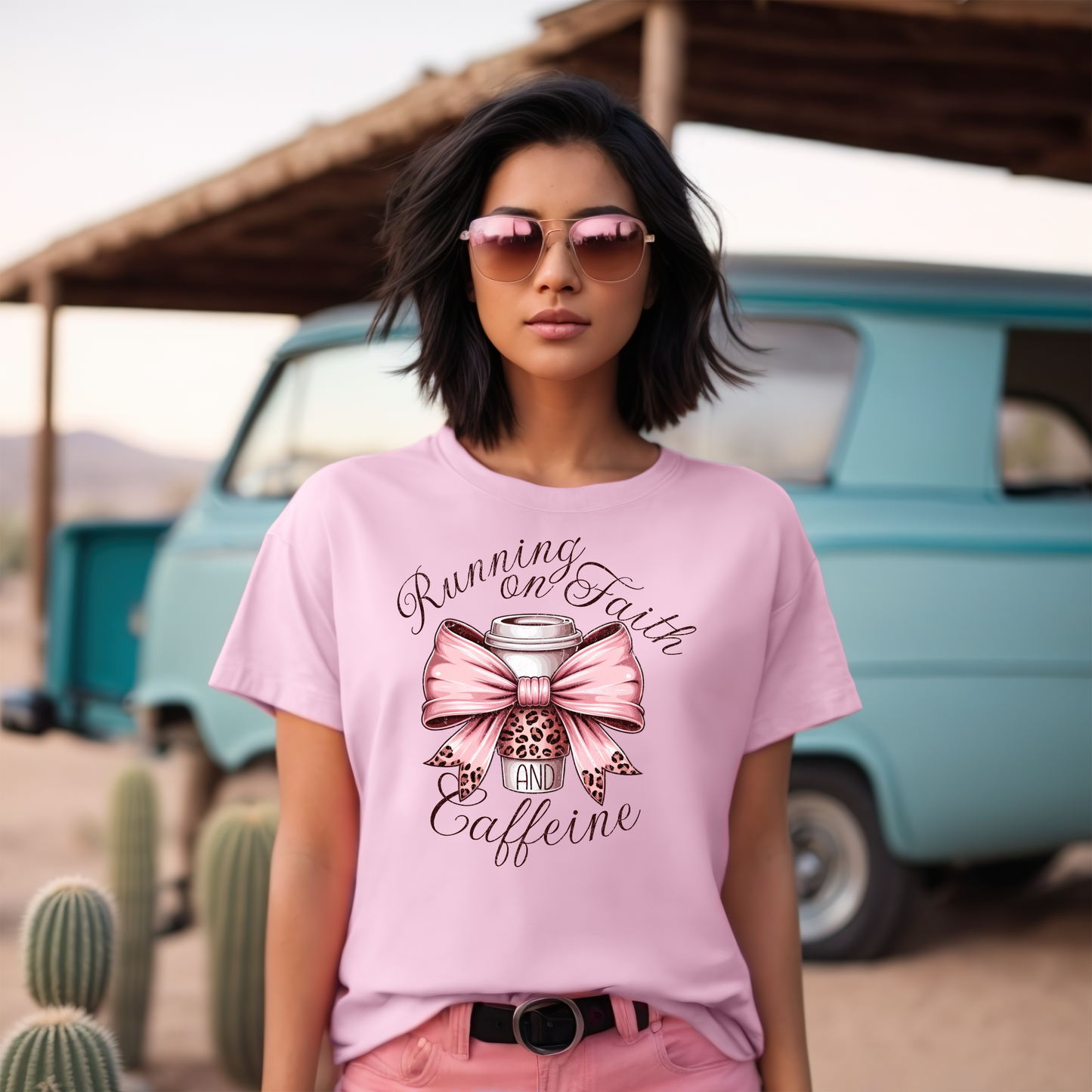 Running on Faith and Coffee T-Shirt